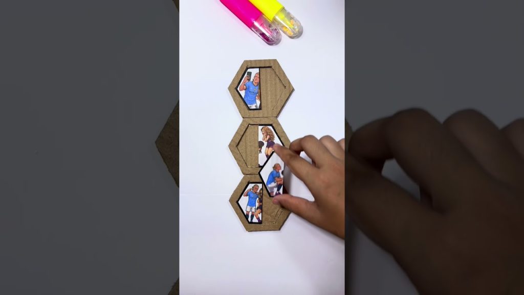 Haaland x k pop girls cardboard puzzle game #arts #drawing #shorts #trend