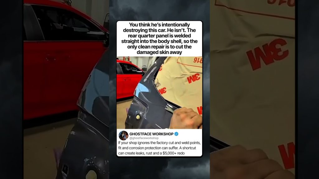 THIS CAR HAS TO BE CUT APART TO REPLACE ONE PANEL