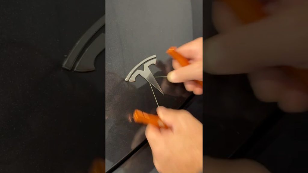 Tesla Satisfying ASMR | Removing Car Emblems