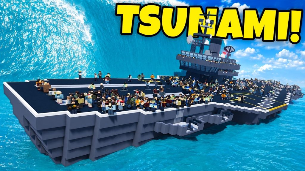 Tsunami SINKS an Aircraft Carrier With Thousands Aboard! (Water Physics)