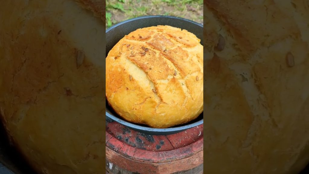 Homemade bread, baked in cast iron pan | Homemade Food Recipe | #homemadefood