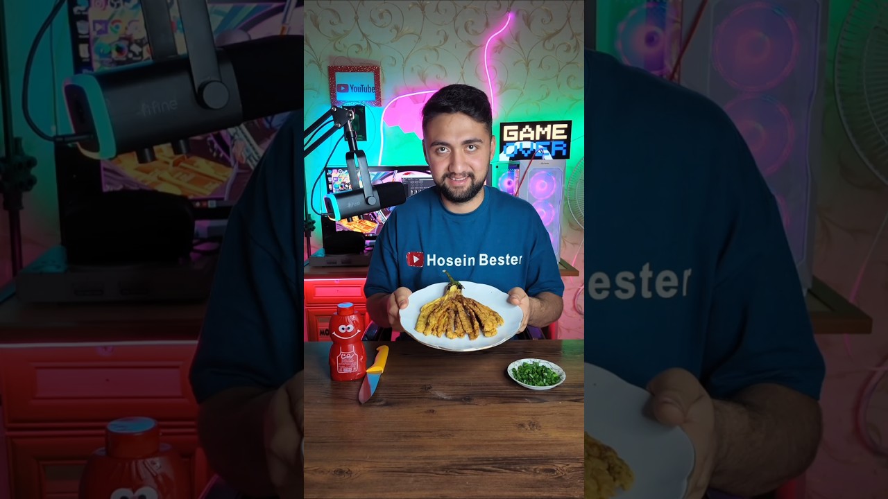 بادمجون سوخاری🍆😋 #food #recipe #حسین_بستر #HoseinBester #shorts #viral