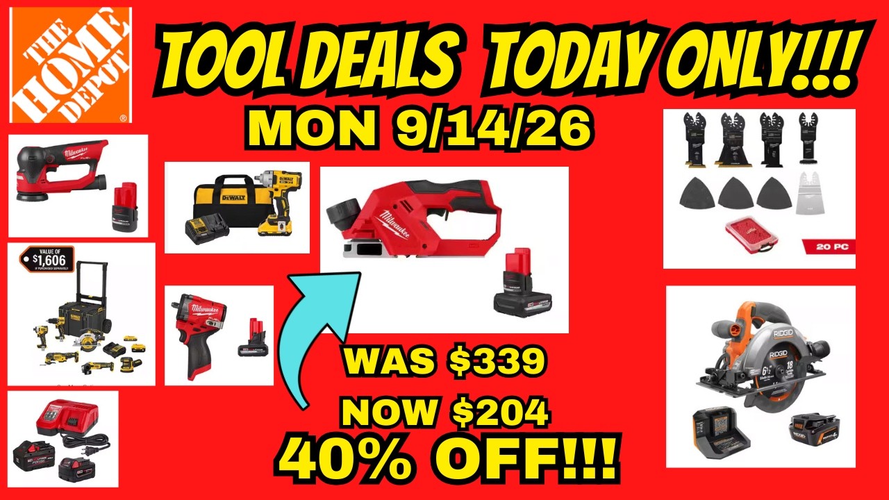Home Depot Tool Deals You Can’t Miss Today! 9-14-26