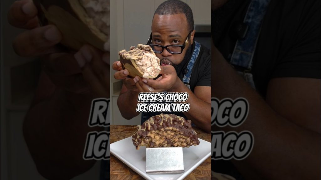 Gigantic Reese’s Choco Ice Cream Taco #shorts #food #recipe