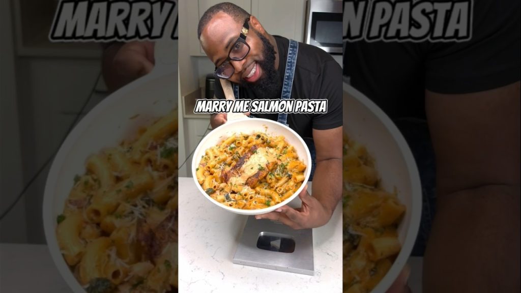 Easy Marry Me Salmon Pasta With Recipe #shorts #food #recipe
