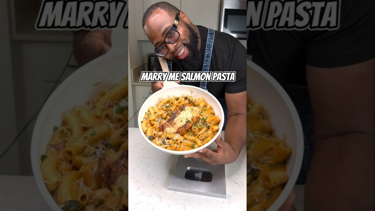 Easy Marry Me Salmon Pasta With Recipe #shorts #food #recipe