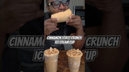 Gigantic Cinnamon Toast Ice Cream Cup #shorts #food #recipe