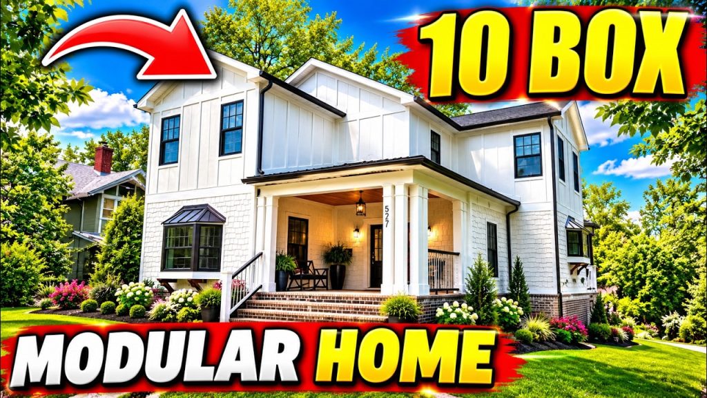 3 LEVELS & 1O SECTIONS on this AMAZING modular home! Prefab House Tour