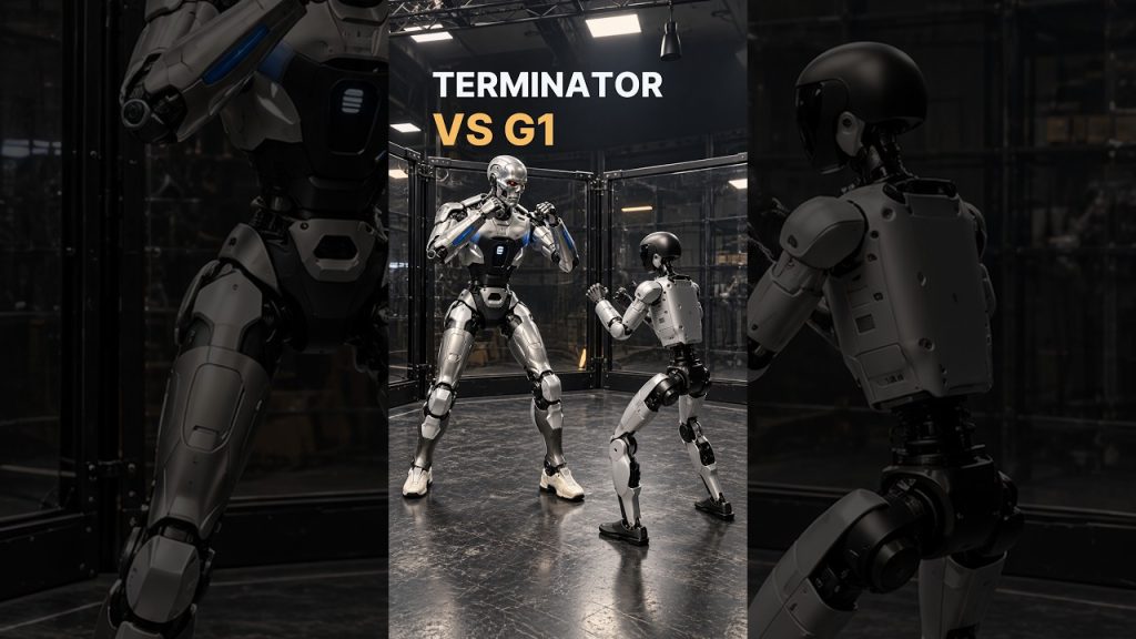 Who Put a Terminator Robot in the Ring? #technology #futuretech #robotics #t800 #unitree