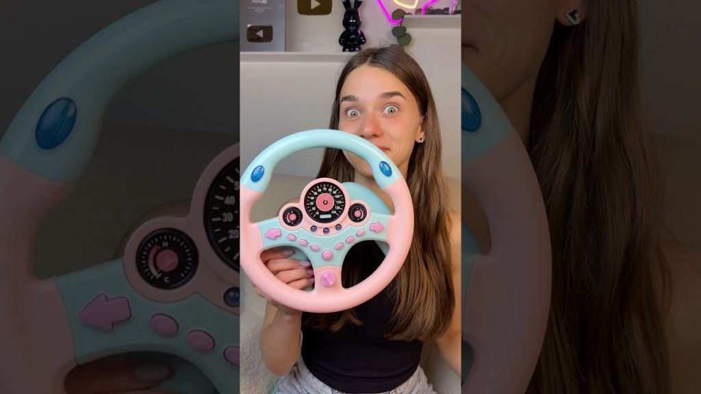 CUTEST STEERING WHEEL!🩷Rate it out of 10 #unboxing #car #tools #driver #hacks