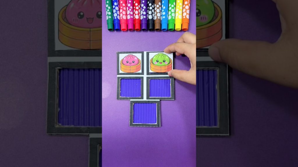 Dumplings squishy maza cardboard puzzle game #arts#dumplings #squishy #shorts