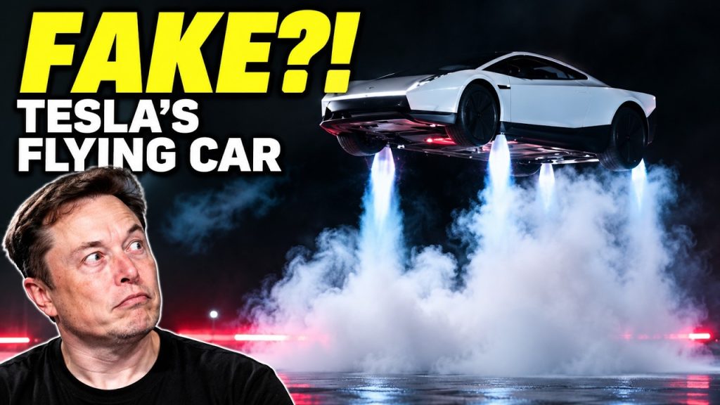 The Viral Tesla Flying Car Is Fake — But Tesla Really Did Show One