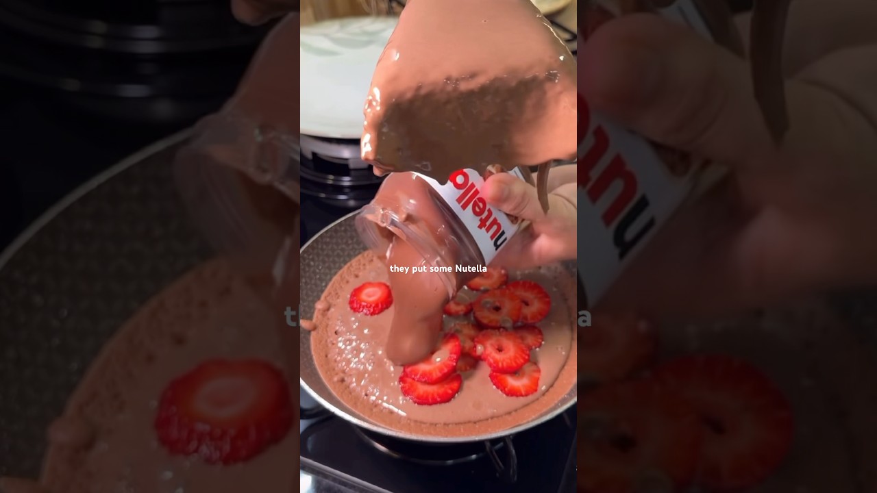 Trying the viral stuffed pancake #shorts #food #recipe #viral