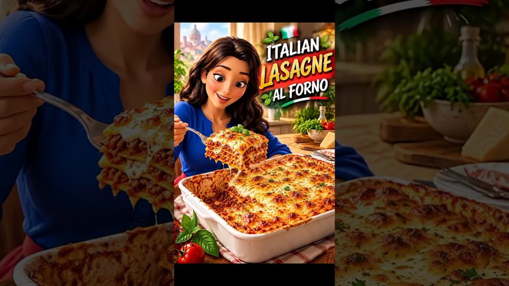 Authentic Italian lasagna 🇮🇹 | AI ASMR Cooking| #lasagna #cooking #food #recipe #shorts #viral