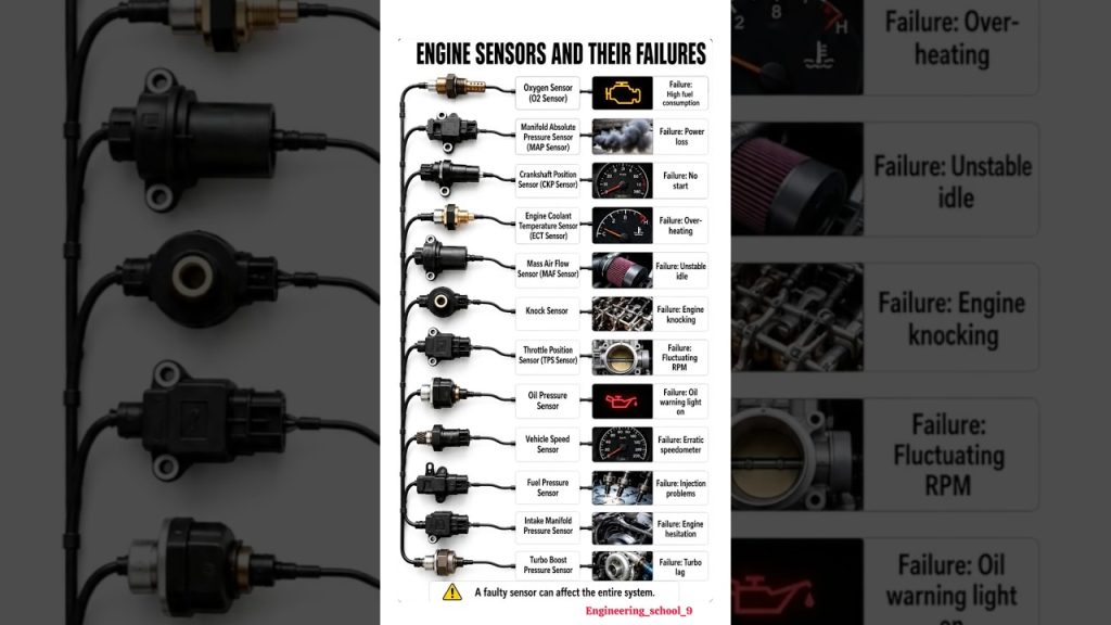 Engine Sensors and Their Failures Explained | O2, MAP, CKP, ECT, MAF, TPS & More ⚡️⚙️😱