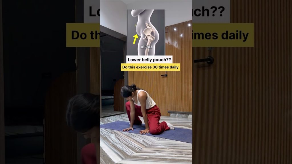 Reduce your belly pouch with this exercise🤌 #fitness #eassyworkout #motivation #homeworkout