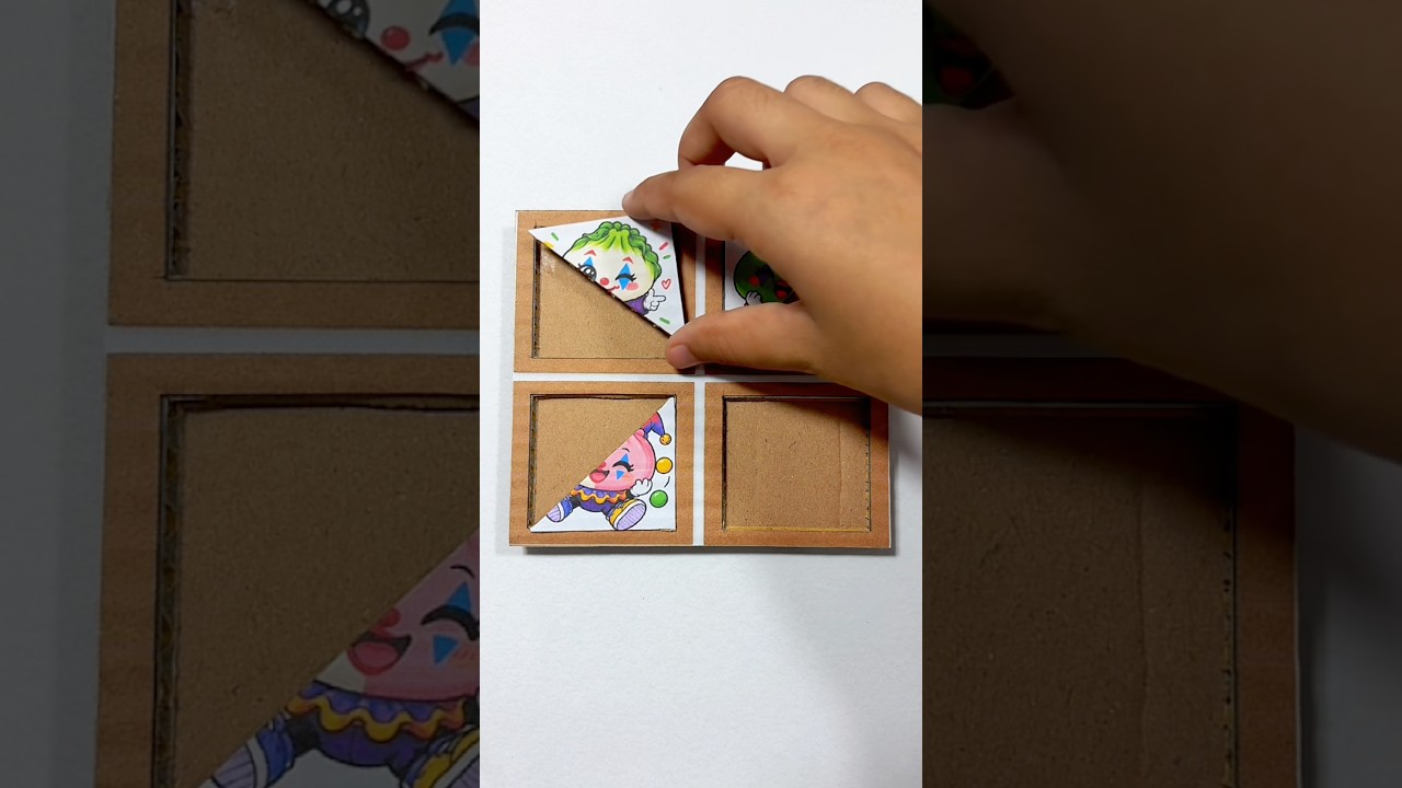 Joker version dumplings squishy cardboard puzzle game #arts#drawing #shorts