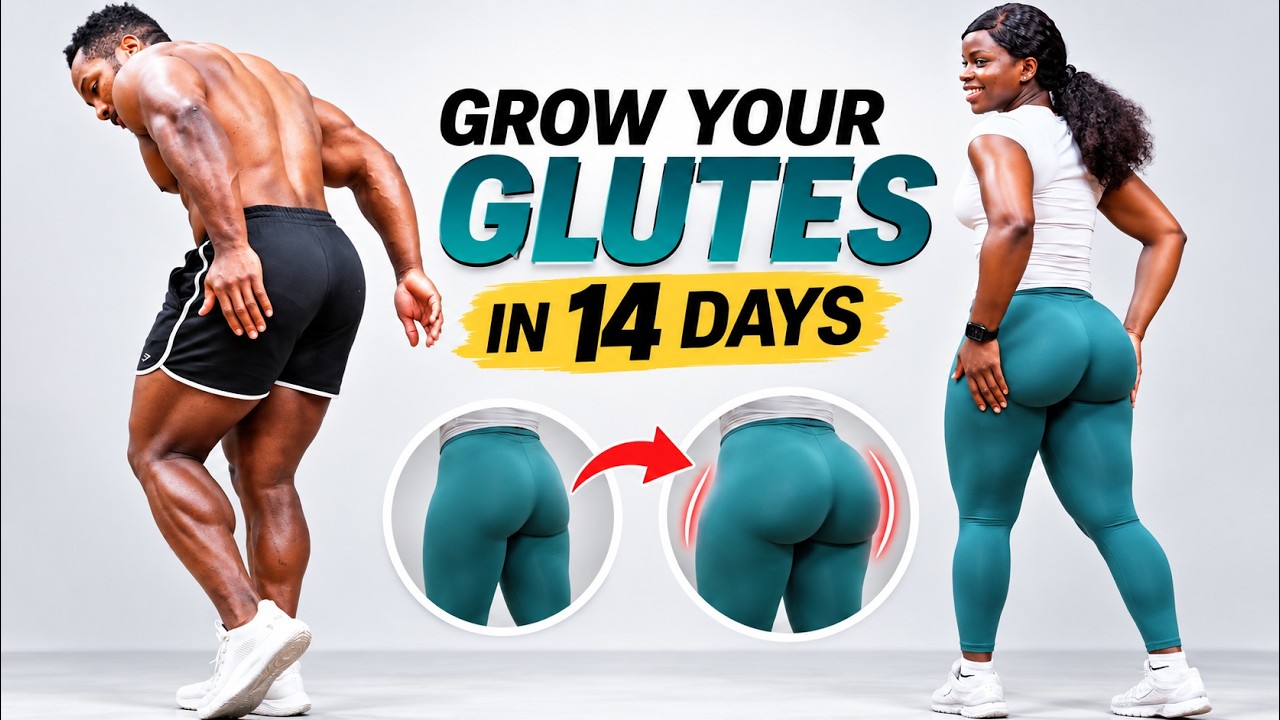 🍑 GROW YOUR GLUTES AT HOME IN 14 DAYS! 🔥 No Equipment Needed