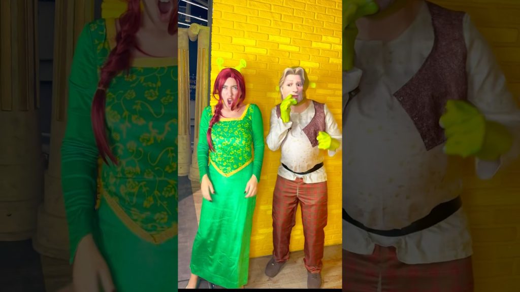 Shrek’s joke on Fiona didn’t go according to plan…😂 #humor #pranks #cosplay #shorts #comedy #funny