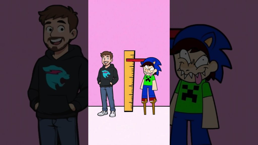 Mr Beast es más alto que mi Familia 😄 #casimochotv #animation #humor