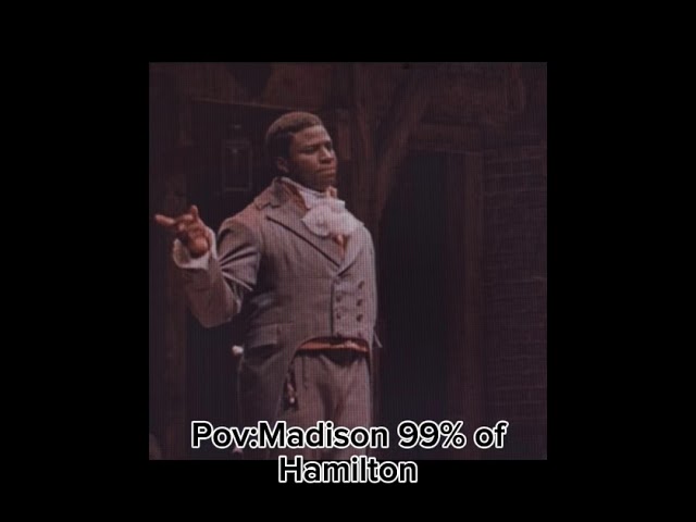 Ok but he WAS ill.. #hamiltonmusical #hamiltonplay #jamesmadison #funny #silly #history